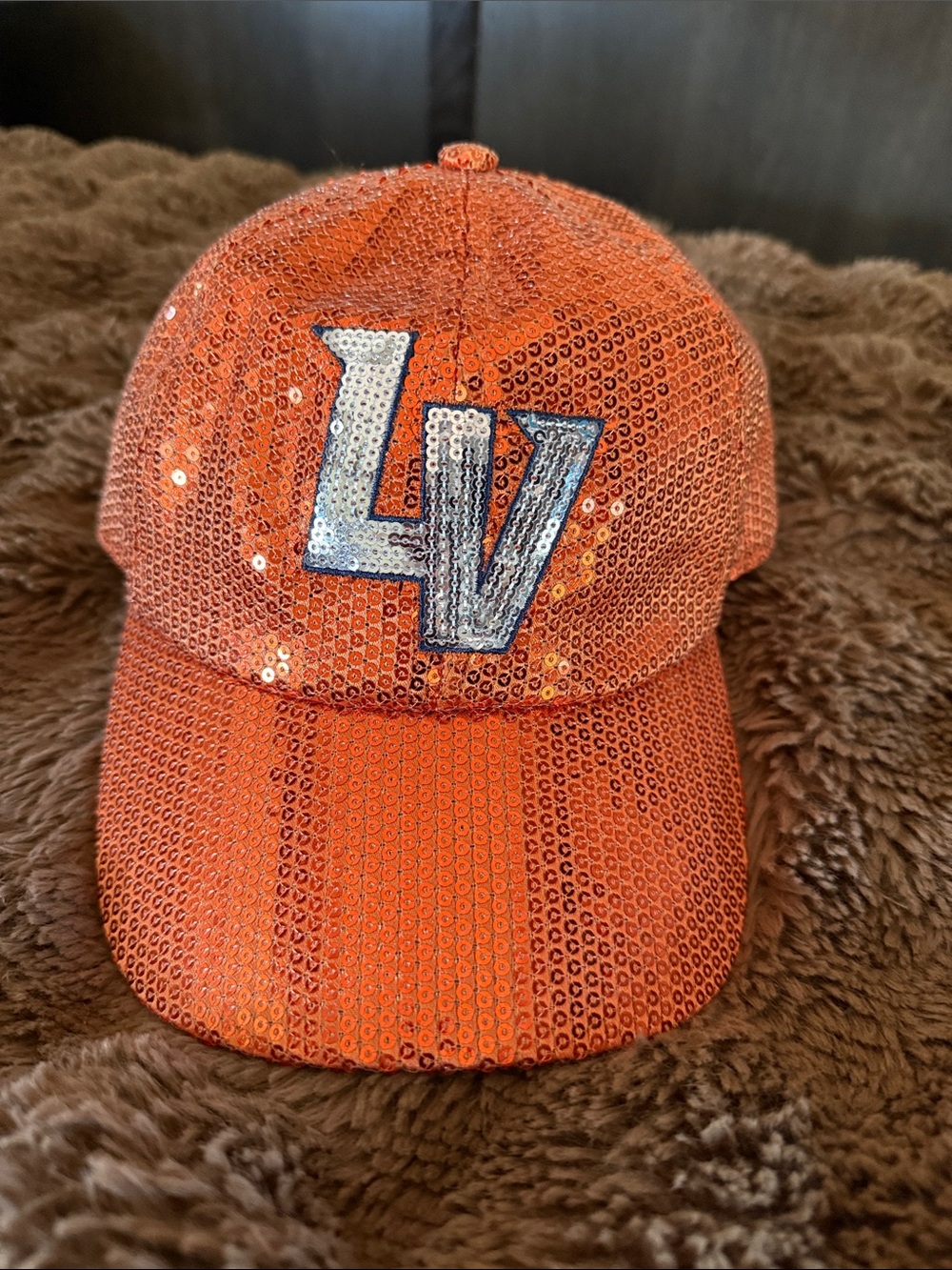 Women’s Orange Sequin Las Vegas Aviators Baseball Cap